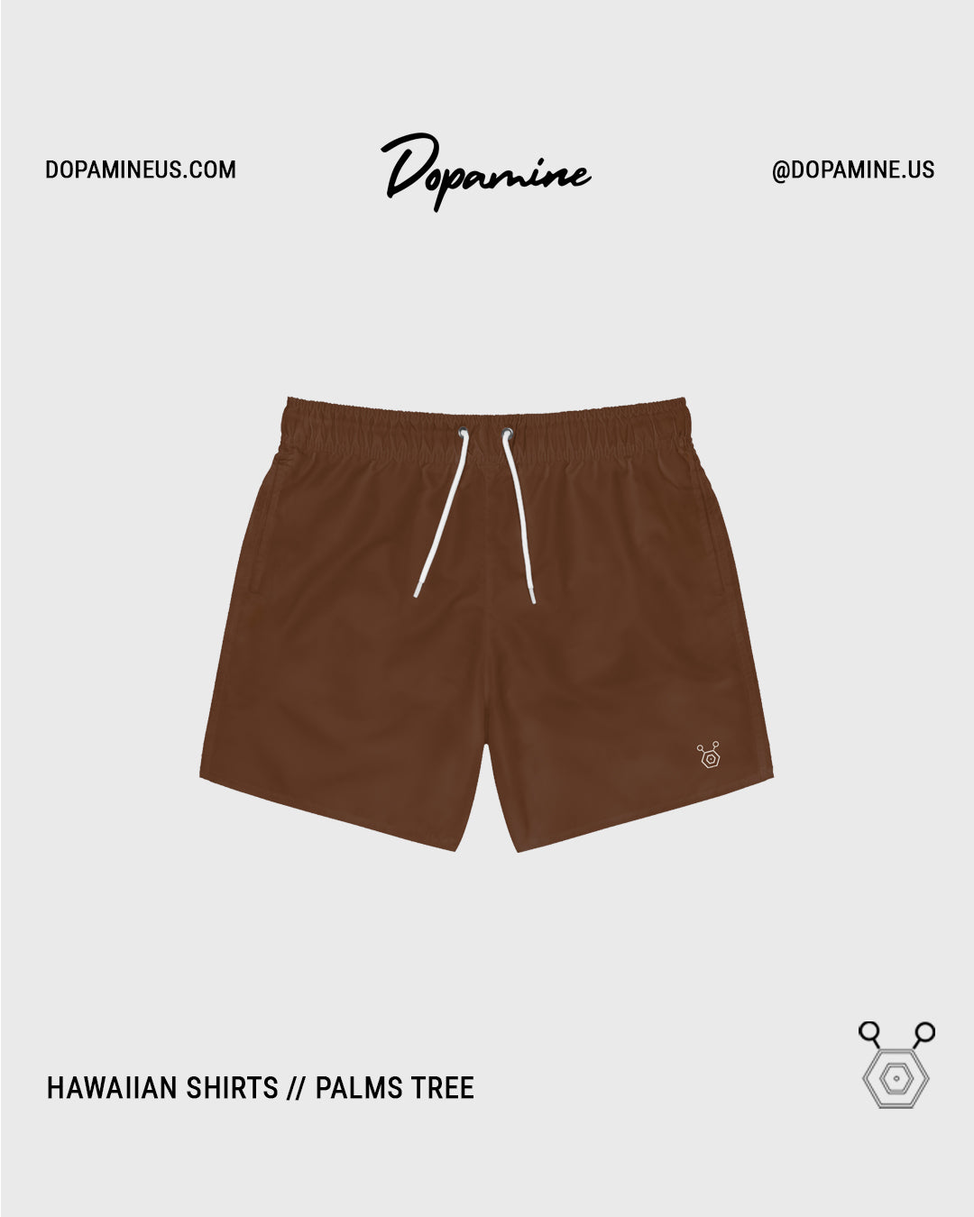 Swim Trunks Shorts - Brown