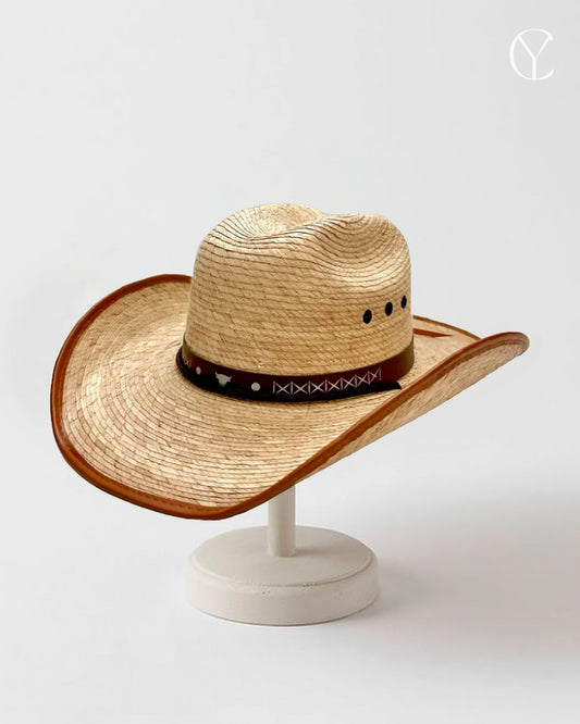 Palm Leaf Cowboy Hat - Tan