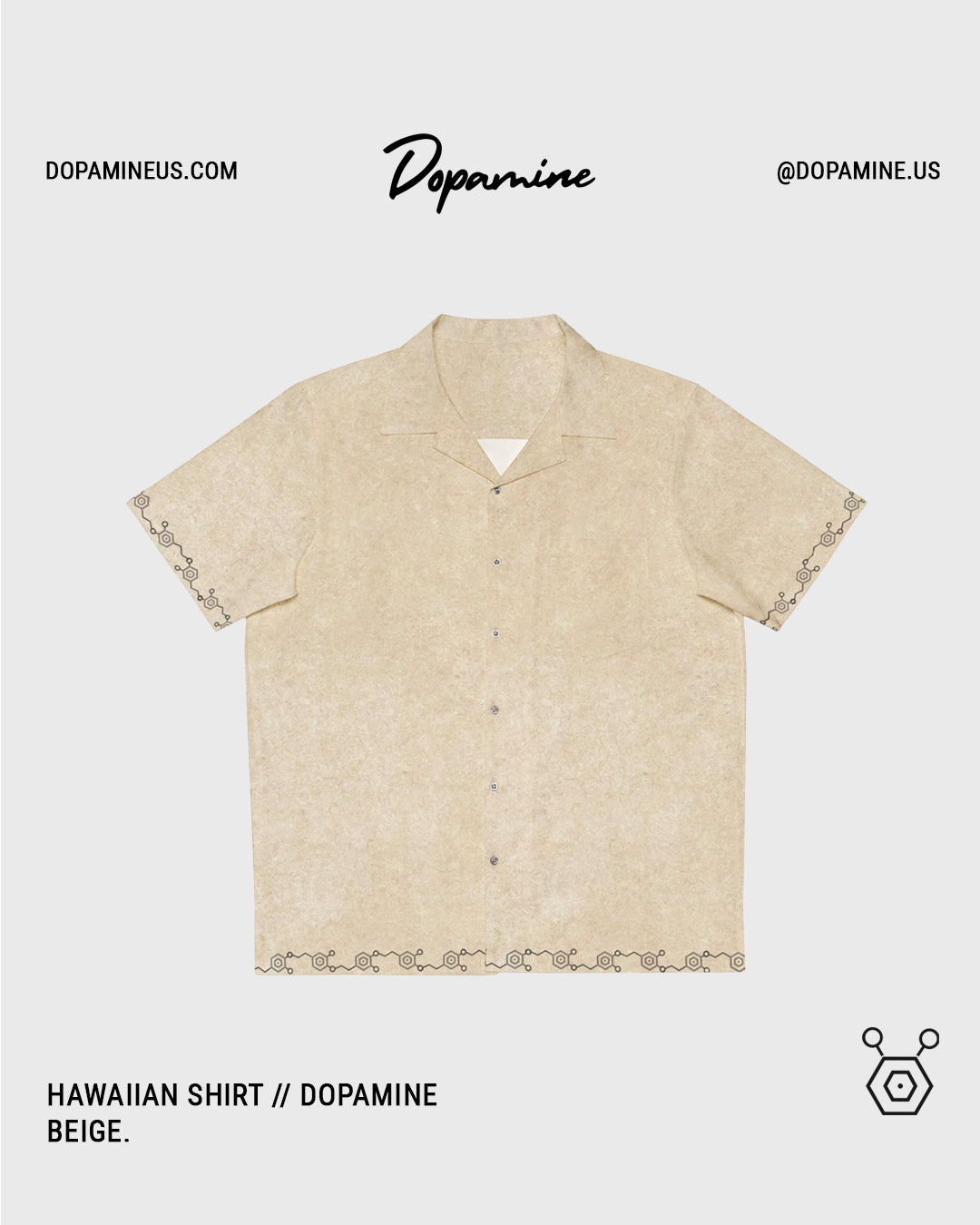Hawaiian Shirt // Dopamine - Beige